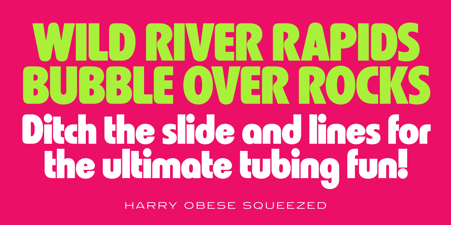 Beispiel einer Harry Pro Heavy Squeezed-Schriftart